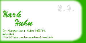 mark huhn business card